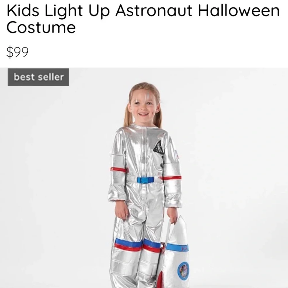 Light Up Astronaut Halloween Costume Pottery Barn - Picture 3 of 6